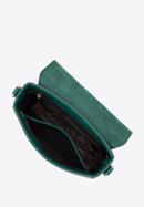 Damska torebka skórzana na ozdobnym łańcuchu mała, zielony, 95-4E-618-7, Zdjęcie 5