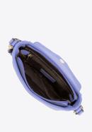 Damska torebka skórzana pikowana z chwostem, jasny fiolet, 95-4E-620-4, Zdjęcie 3