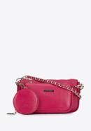 Leather multi-pouch cross body bag, pink, 29-4E-011-11, Photo 1