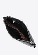 Damska torebka skórzana podwójna z etui na łańcuszku, czarno-srebrny, 29-4E-011-N, Zdjęcie 3