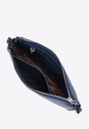 Leather multi-pouch cross body bag, navy blue, 29-4E-011-N, Photo 3