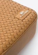 Women's leather woven handbag, light brown, 97-4E-023-3, Photo 4
