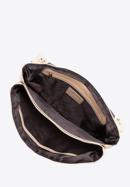 Damska torebka skórzana z szerokimi pikowaniami, beżowy, 97-4E-028-0, Zdjęcie 4