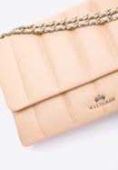 Women's quilted leather flap bag, beige, 97-4E-028-9, Photo 5
