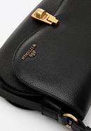 Women's leather crossbody bag, black, 98-4E-215-1, Photo 4