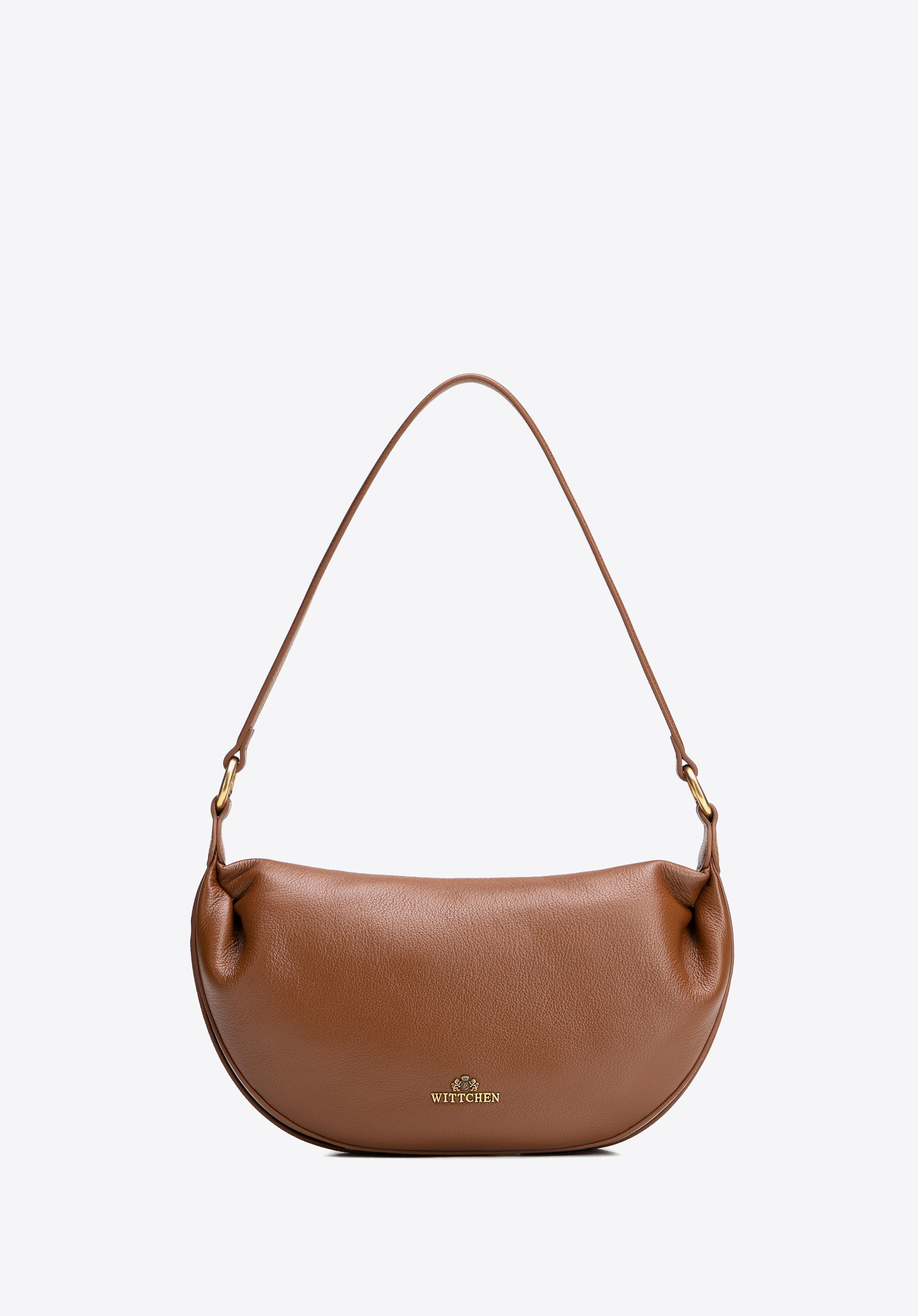Women's leather baguette bag