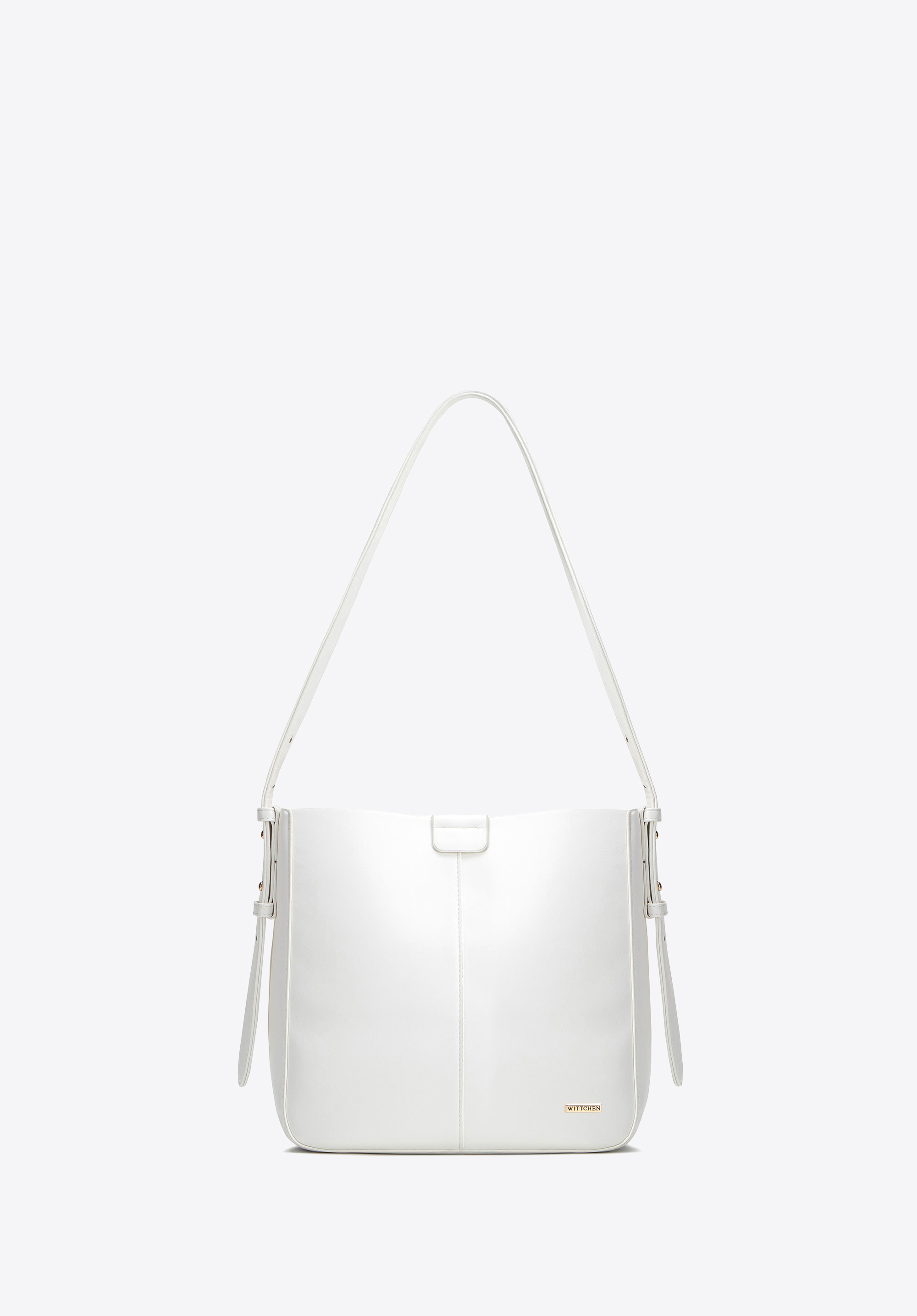 Women's faux leather hobo bag, cream, 100-4Y-212-9, Photo 1