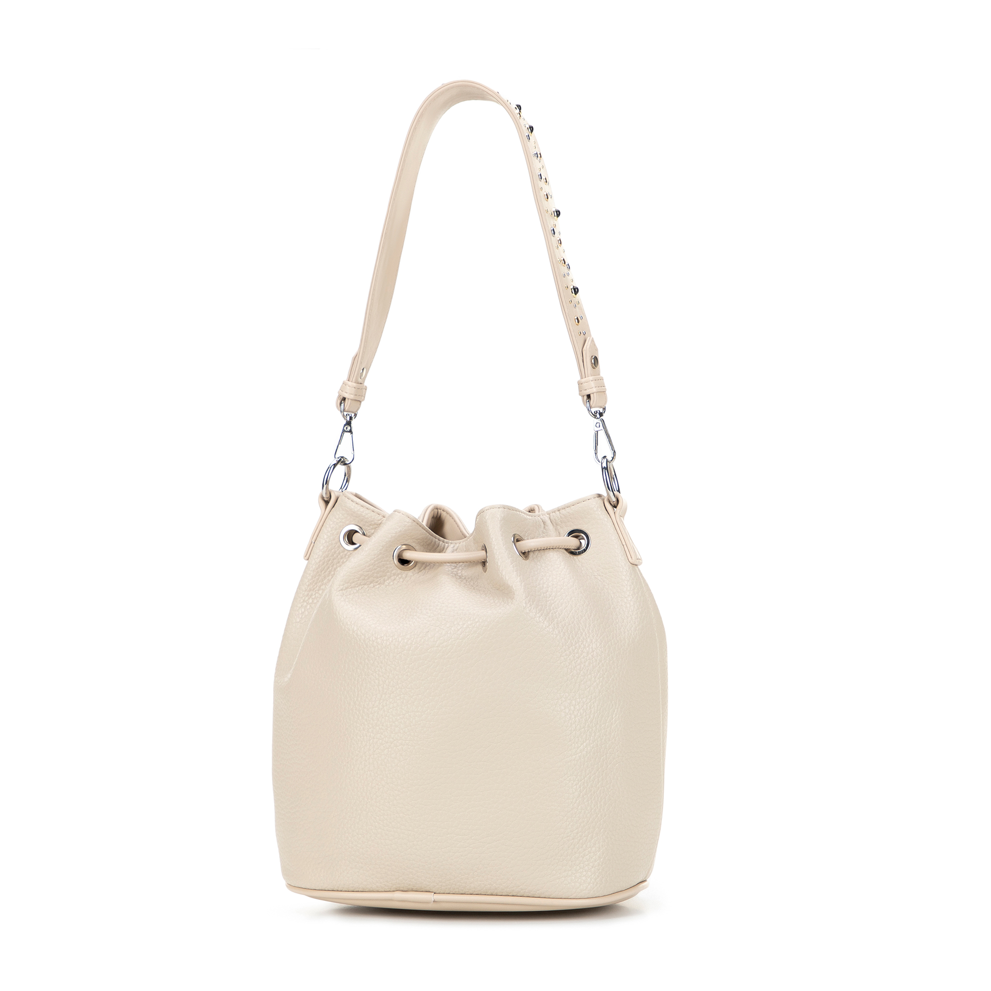 Krémová dámska crossbody kabelka Wittchen z imitácie kože s čistým vzhľadom, Vyberte variant krémová