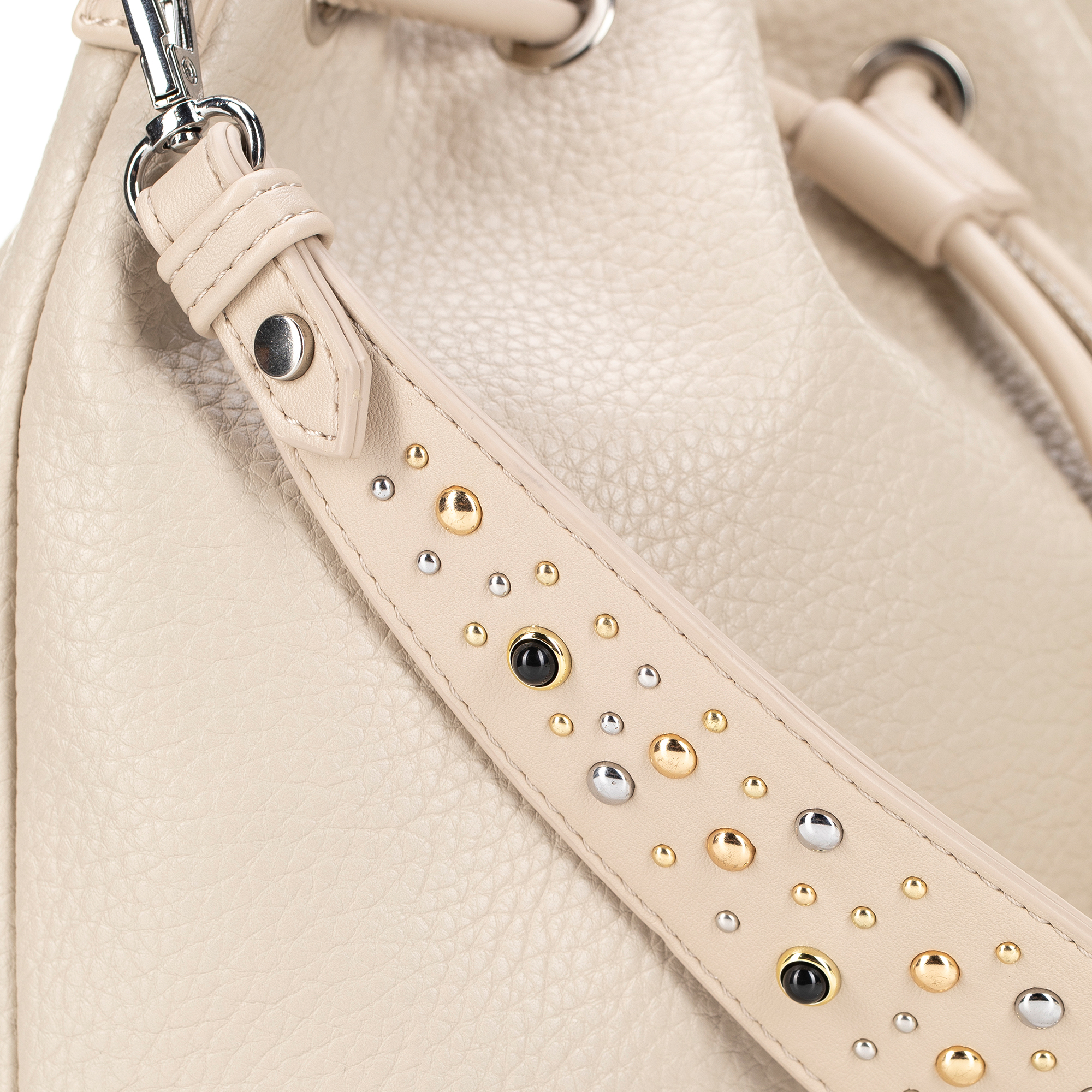 Krémová dámska crossbody kabelka Wittchen z imitácie kože s čistým vzhľadom, Vyberte variant krémová