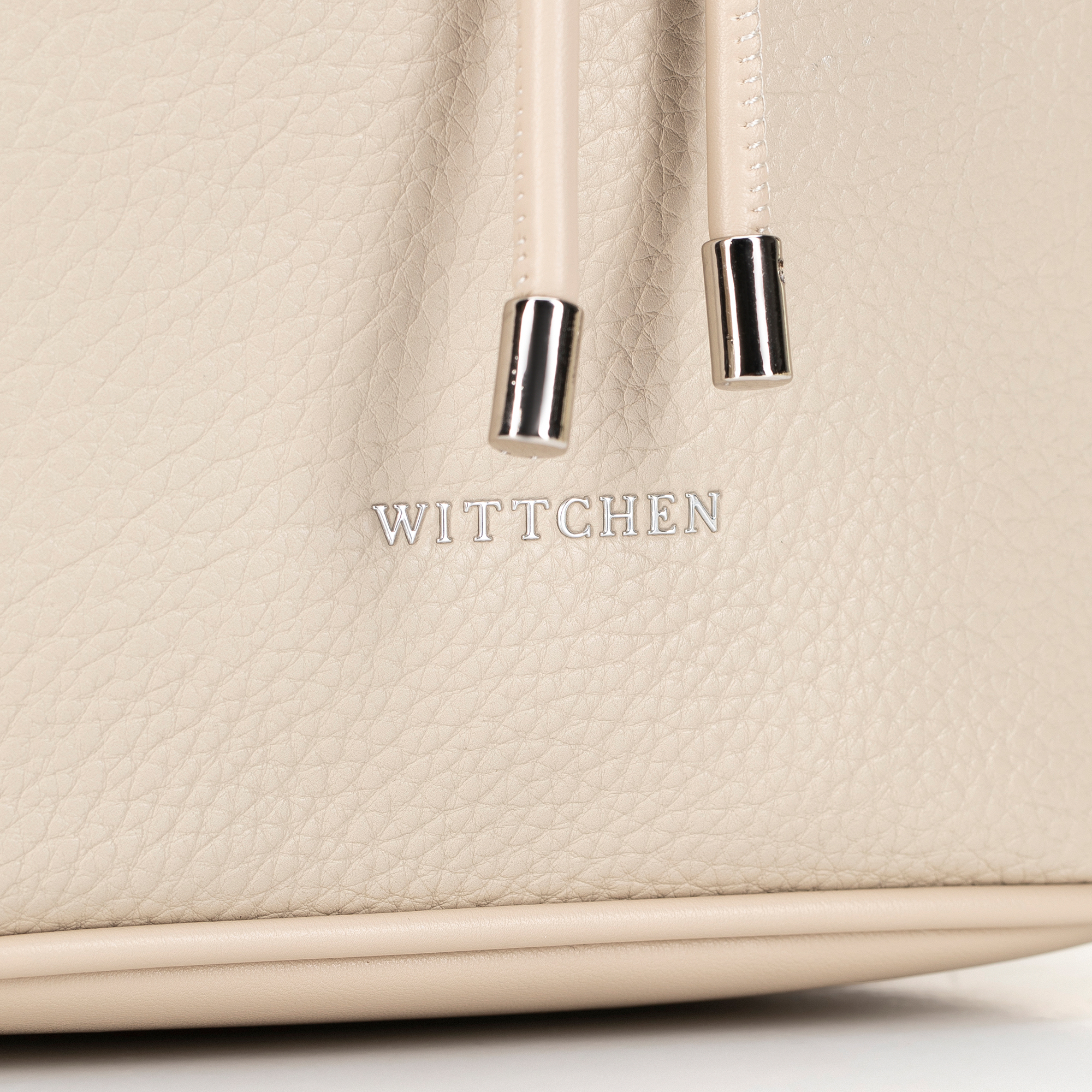 Krémová dámska crossbody kabelka Wittchen z imitácie kože s čistým vzhľadom, Vyberte variant krémová
