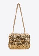 Sequin chain clutch strap bag, gold, 98-4Y-023-S, Photo 2
