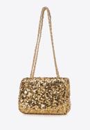 Sequin chain clutch strap bag, gold, 98-4Y-023-P, Photo 3