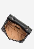 Sequin chain clutch strap bag, black, 98-4Y-023-1, Photo 4