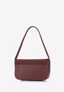 Women's flap bag with chain strap detail, burgundy, 95-4Y-412-9, Photo 3