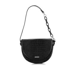 Women's saddle clutch bag, black, 94-4Y-721-1, Photo 1