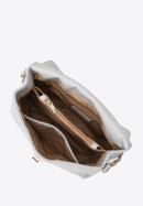 Damska torebka z gładką klapą i łańcuszkiem, szary, 95-4Y-056-4, Zdjęcie 3