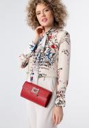 Women's decorative buckle clutch bag on chain, red, 98-4Y-026-3, Photo 15