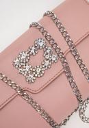 Women's decorative buckle clutch bag on chain, muted pink, 98-4Y-017-0, Photo 4