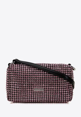 Rhinestone evening clutch bag, pink, 98-4Y-018-P, Photo 1