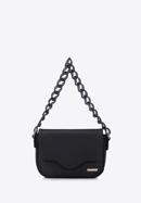 Small handbag with chain detail, black, 95-4Y-408-3, Photo 2