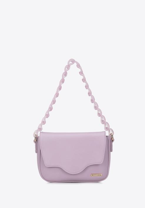 Small handbag with chain detail, light violet, 95-4Y-408-3, Photo 2