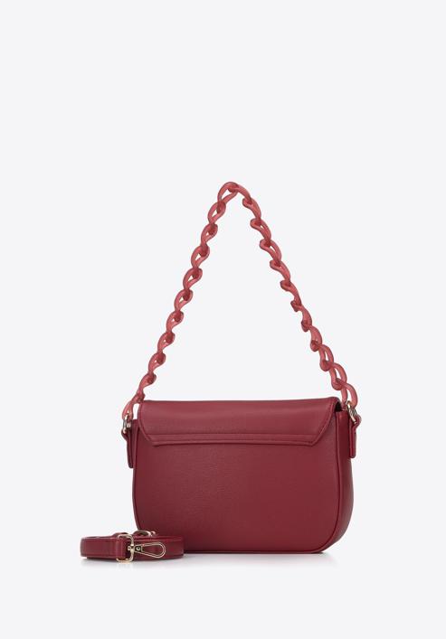 Small handbag with chain detail, red, 95-4Y-408-3, Photo 3