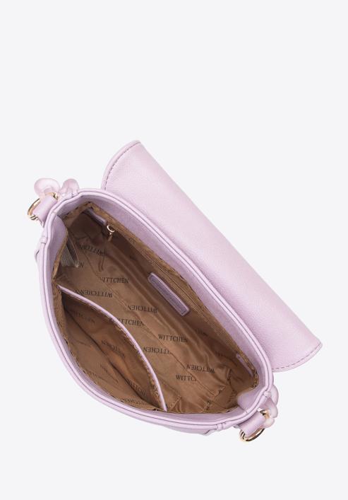 Damska torebka z łańcuszkiem z tworzywa, jasny fiolet, 95-4Y-408-3, Zdjęcie 4