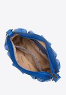 Women's ruched faux leather handbag, blue, 95-4Y-758-Z, Photo 4