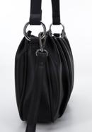 Women's ruched faux leather handbag, black, 95-4Y-758-N, Photo 5