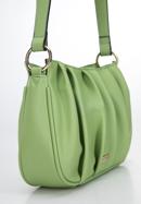 Women's ruched faux leather handbag, green, 95-4Y-758-Z, Photo 5