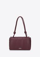 Faux leather flap bag with knot details, burgundy, 95-4Y-424-1, Photo 2