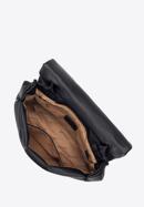Damska torebka z miękkiej ekoskóry z supełkami, czarny, 95-4Y-424-3, Zdjęcie 4