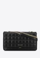 Large leather quilted flap bag, black, 95-4E-654-Z, Photo 1