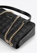 Large leather quilted flap bag, black, 95-4E-654-Z, Photo 4