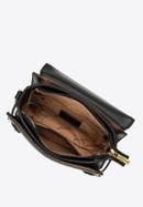 Damska torebka z plecionki z ozdobnymi klamrami, czarny, 98-4Y-009-1, Zdjęcie 3