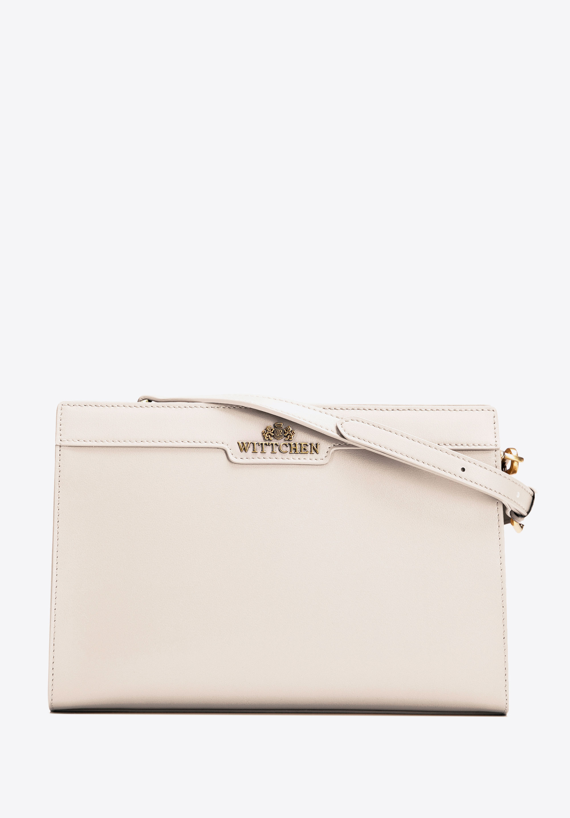 Damska torebka ze skóry naturalnej na ramię, kremowy, 102-4E-615-0, Zdjęcie 1