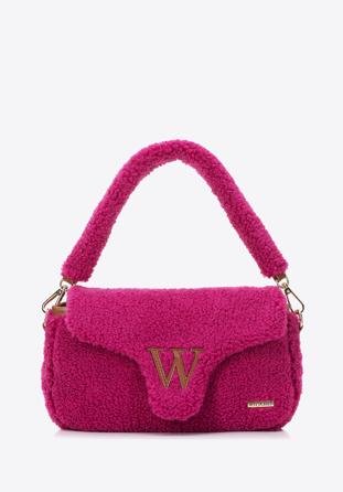 Teddy faux fur shoulder bag, pink, 97-4Y-249-P, Photo 1