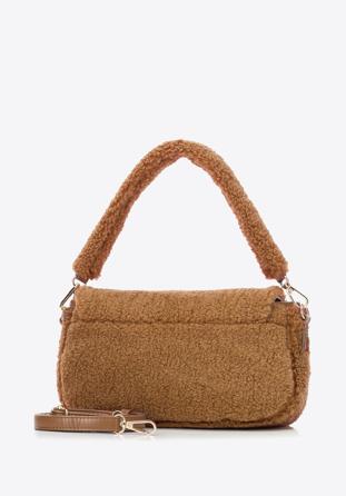 Damska torebka ze sztucznego futra, brązowy, 97-4Y-249-4, Zdjęcie 1