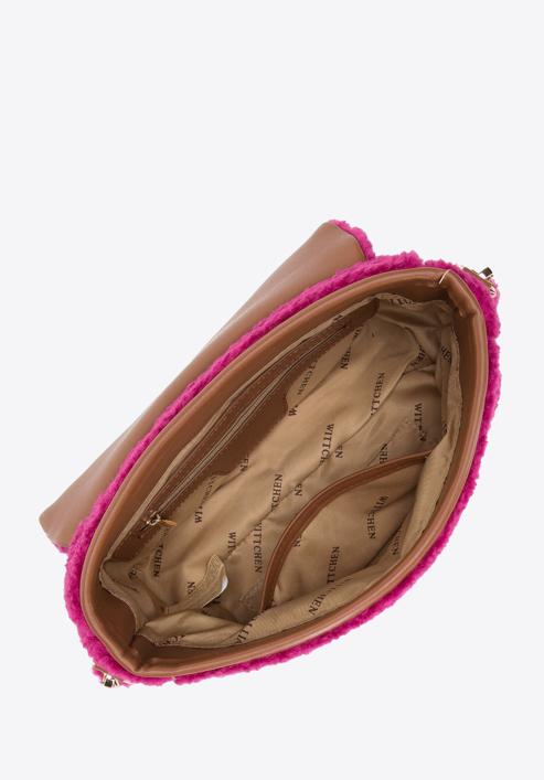 Damska torebka ze sztucznego futra, różowy, 97-4Y-249-4, Zdjęcie 3