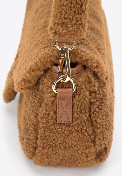 Teddy faux fur shoulder bag, brown, 97-4Y-249-P, Photo 4