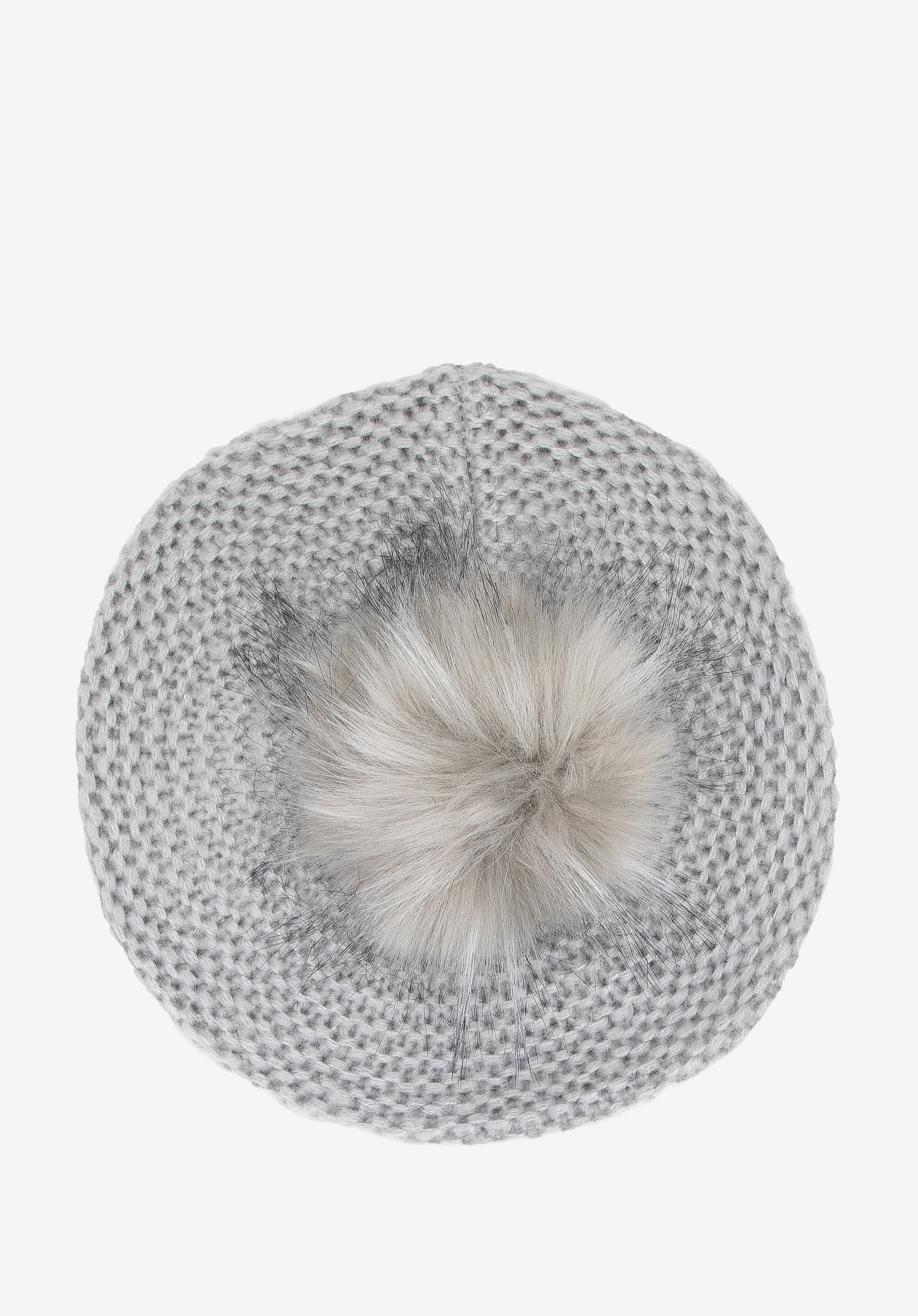 Damski beret z pomponem