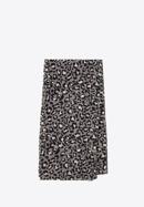 Women's scarf with a small leopard print, grey-black, 98-7D-X08-X2, Photo 1