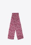 Women's scarf with a small leopard print, pink-burgundy, 98-7D-X08-X2, Photo 2