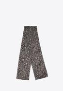 Women's scarf with a small leopard print, grey-black, 98-7D-X08-X2, Photo 2