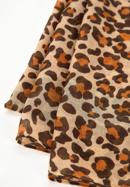 Women's scarf with a small leopard print, beige-brown, 98-7D-X08-X1, Photo 3