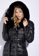 Women's quilted faux leather jacket, black, 95-9D-103-1-M, Photo 5