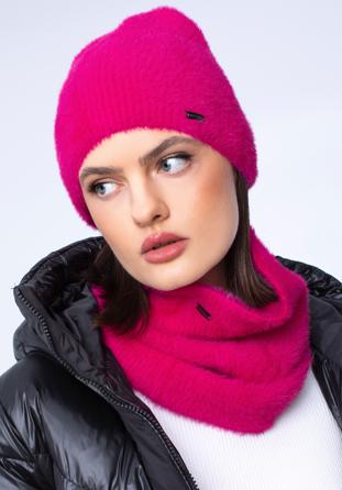 Women's soft knit winter set, pink, 97-SF-005-P, Photo 1