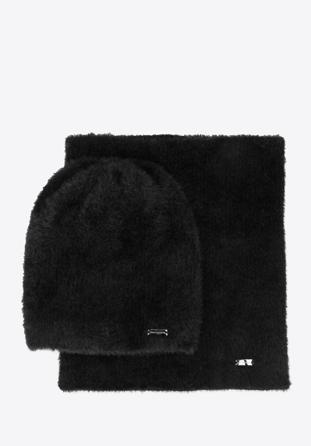 Women's soft knit winter set, black, 97-SF-005-1, Photo 1