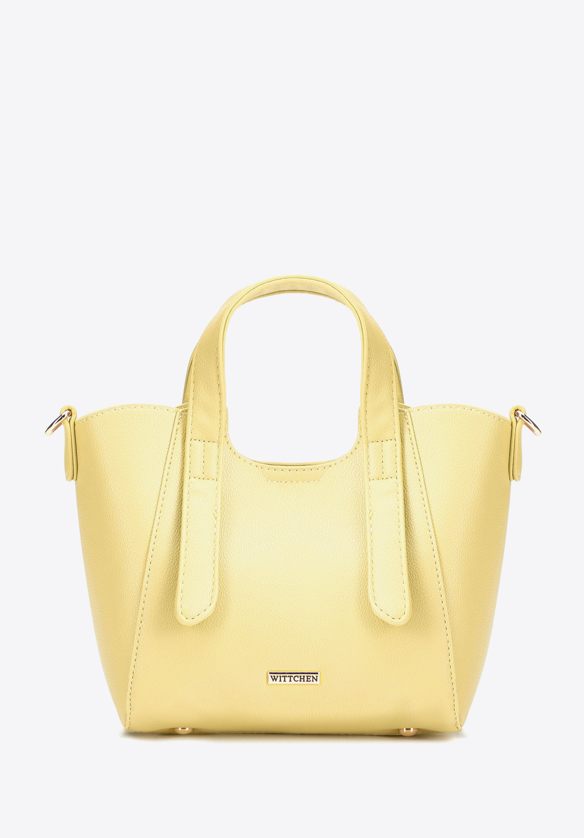 WITTCHEN Damski kuferek z wyjmowaną saszetką mini żółty