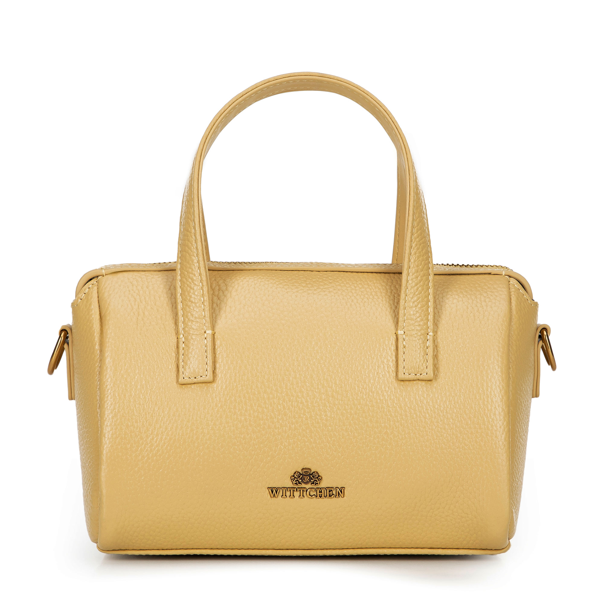 Dámsky malý kabelka z kože žltý 100-4E-212-Y